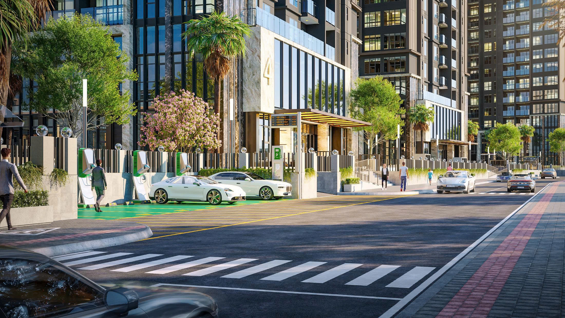 trạm sạc xe điện tại dự án the prive