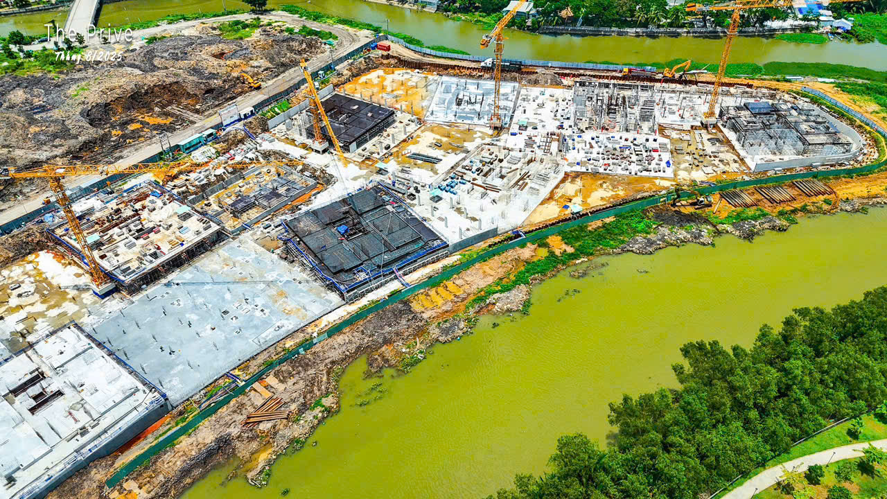 Thực tế Tiến độ xây dựng the prive tháng 8